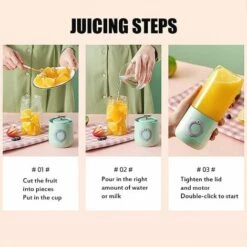 Portable Fruit Blender, 500ml 6 Blades Juicer Portable Mini USB Blender For Smoothie Mini Juice Bottles Electric USB Blender Cup Milkshake For Sport And Travel,BPA Free -Small Appliances Store 72370756 4