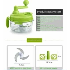 Kitchen Hand Crank Food Processor/Manual Meat Chopper/Vegetable Cutter And Chopper/Fruit Blender With Egg Separator Rotary Onion Chopper -Small Appliances Store 72371381 5