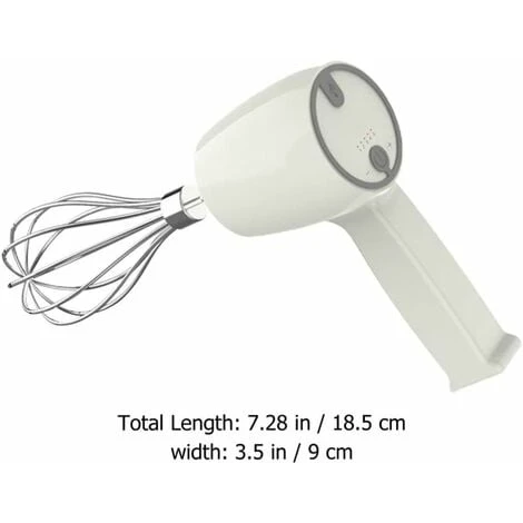 Stainless Steel Electric Whisk - Rechargeable Whisk - Milk Mixer For Easy Whipping Of Custard And Biscuit Cakes. 2 Stainless Steel Electric Whisk - Rechargeable Whisk - Milk Mixer For Easy Whipping Of Custard And Biscuit Cakes. - Image 2