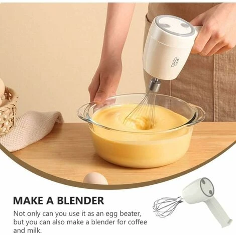 Stainless Steel Electric Whisk - Rechargeable Whisk - Milk Mixer For Easy Whipping Of Custard And Biscuit Cakes. 3 Stainless Steel Electric Whisk - Rechargeable Whisk - Milk Mixer For Easy Whipping Of Custard And Biscuit Cakes. - Image 3