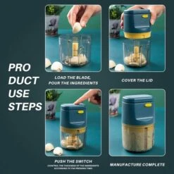 Electric Kitchen Chopper Mini Multifunction Chopper 250ml Food Processor Garlic Press Waterproof Washable Advanced Meat Grinder For Vegetables Fruits Baby Food 7 Electric Kitchen Chopper Mini Multifunction Chopper 250ml Food Processor Garlic Press Waterproof Washable Advanced Meat Grinder For Vegetables Fruits Baby Food -Small Appliances Store 72508253 3