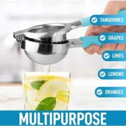 Stainless Steel Lemon Squeezer With High Quality Heavy Duty Metal Squeezer Bowl And Food Grade Silicone Handle Large Manual Citrus Squeezer And Lime Squeezer -Small Appliances Store 72508912 4