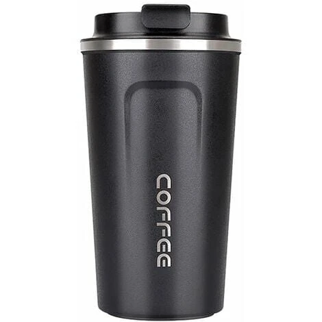 MUFF Stainless Steel Coffee Cup Leakproof Insulated Thermal Cup Car Portable Travel Coffee Mug,Black L 2 MUFF Stainless Steel Coffee Cup Leakproof Insulated Thermal Cup Car Portable Travel Coffee Mug,Black L - Image 2