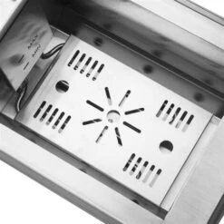 EH102V 16.9QT / 16L Total Capacity 24.9QT/23.6L Stainless Steel Faucet Double Tank Deep Fryer 3400W MAX (8L 8L Big Blue/Large Handle) -Small Appliances Store 73030833 4