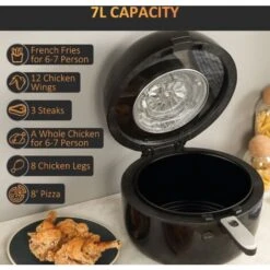 HOMCOM 7L Digital Air Fryer W/ Dehydrate 7 Presets, Rapid Air Circulation 1500W -Small Appliances Store 73336551 5