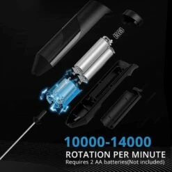 Handheld Milk Frother, Electric Milk Frothers, Coffee Frother, Mini Milk Whisk, Foam Maker, Drink Mixer For Coffee, Milk, Lattes, Cappuccino, Creamer, Matcha (Black) -Small Appliances Store 74246967 5