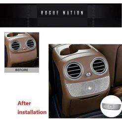 For C E Class Glc Gla W205 W213 X253 Car Stainless Steel Rear Armrest Vent Outlet Horn Cover Trim A -Small Appliances Store 74692360 3
