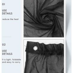 4pcs 75 X 50cm Car Black Mesh Sunscreen Suction Cup Side Window Curtain -Small Appliances Store 74693248 4