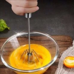 Semi-automatic Whisk, Kitchen Hand Whisk, Stainless Steel Egg Beater, Milk Frother, Rotary Mixer For Whisking, Beating And Stirring 7 Semi-automatic Whisk, Kitchen Hand Whisk, Stainless Steel Egg Beater, Milk Frother, Rotary Mixer For Whisking, Beating And Stirring -Small Appliances Store 74922746 3