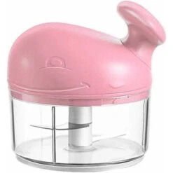 Mini Whale Shape Garlic Press Manual Hand Chopper Food Processor Kitchen Smasher Crusher Vegetable Chopper For Meat Nuts Pepper Kitchen Condiments Kitchen Gadget