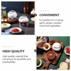 Mini Manual Garlic Chopper Mini Chopper Vegetable Chopper Portable Chopper Chopper Meat Cutting Machine For Garlic Ginger Onion Food -Small Appliances Store 75328675 5