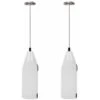 Set Of 2 Portable Batteries With Batteries - Electric Whips For Teaspoons, Battery Agitator, Portable Milk Mousseur, Mini Mixer For The Ball Test, Cappuccino, Latte, Strike And White Matcha + White