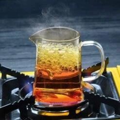 1 Piece Clear Square Bottom Teapot With Clear Glass Infuser, Household Borosilicate Infuser, Perfect For Tea And Coffee (950ml) -Small Appliances Store 76892947 5