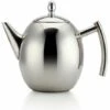1000ml/34oz Teapot Kettle, Stainless Steel Tea Pot Filter Coffee Maker (Silver)