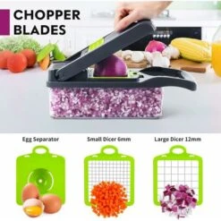 Vegetable Cutter - Cube Cutter - Vegetable Slicer - Suitable For Cubes, Sticks, Slices, Bars Etc. - 14 In 1 Multifunctional Cutter - Onion Chopper - Salad Cutter - Mandolin Cucumber Slicer 7 Vegetable Cutter - Cube Cutter - Vegetable Slicer - Suitable For Cubes, Sticks, Slices, Bars Etc. - 14 In 1 Multifunctional Cutter - Onion Chopper - Salad Cutter - Mandolin Cucumber Slicer -Small Appliances Store 77174039 3
