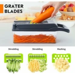 Vegetable Cutter - Cube Cutter - Vegetable Slicer - Suitable For Cubes, Sticks, Slices, Bars Etc. - 14 In 1 Multifunctional Cutter - Onion Chopper - Salad Cutter - Mandolin Cucumber Slicer 8 Vegetable Cutter - Cube Cutter - Vegetable Slicer - Suitable For Cubes, Sticks, Slices, Bars Etc. - 14 In 1 Multifunctional Cutter - Onion Chopper - Salad Cutter - Mandolin Cucumber Slicer -Small Appliances Store 77174039 4