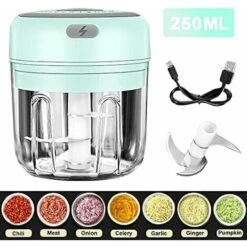 Kitchen Electric Chopper Garlic Chopper Mini Fruit Onion Cutter 250 Ml -Small Appliances Store 77174114 4