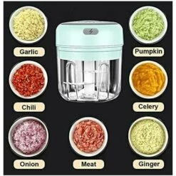Kitchen Electric Chopper Garlic Chopper Mini Fruit Onion Cutter 250 Ml -Small Appliances Store 77174114 5