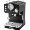 Swan Espresso Coffee Machine, Retro Pump, Black, ESE Pods Or Ground - SK22110BN