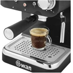Swan Espresso Coffee Machine, Retro Pump, Black, ESE Pods Or Ground - SK22110BN -Small Appliances Store 77196602 3