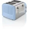 Swan 4 Slice Toaster Blue 1950s Retro-Style 6 Setting With Crumb Tray ST34020BLN