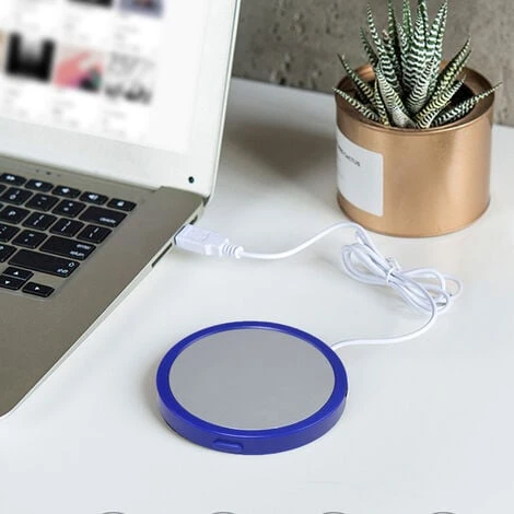 Coffee Mug Warmer For Desk Auto Shut Off USB, Electric Beverage Warmer For Coffee,Cocoa,Tea,Milk Blue 5 Coffee Mug Warmer For Desk Auto Shut Off USB, Electric Beverage Warmer For Coffee,Cocoa,Tea,Milk Blue - Image 5