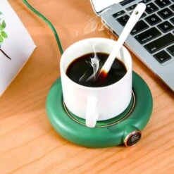 Coffee Mug Warmer For Desk Auto Shut Off USB, Electric Beverage Warmer For Coffee,Cocoa,Tea,Milk Green -Small Appliances Store 77431935 4