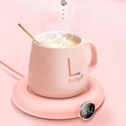 Coffee Mug Warmer For Desk Auto Shut Off USB, Electric Beverage Warmer For Coffee,Cocoa,Tea,Milk Pink -Small Appliances Store 77431963 5