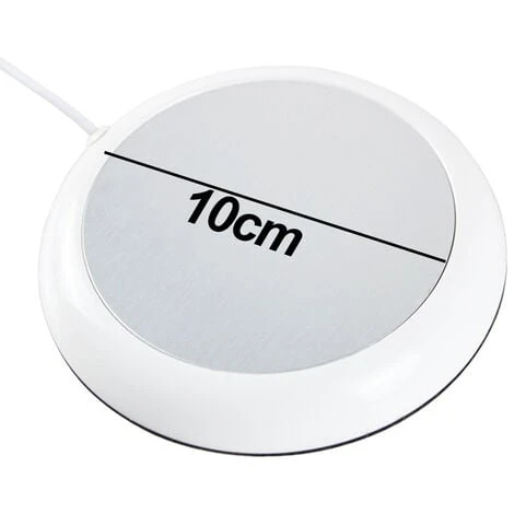 USB Coffee Mug Warmer, Wood Grain Cup Warmer Beverage Mug Heat Mat Water Milk Warmer Plate White 2 USB Coffee Mug Warmer, Wood Grain Cup Warmer Beverage Mug Heat Mat Water Milk Warmer Plate White - Image 2