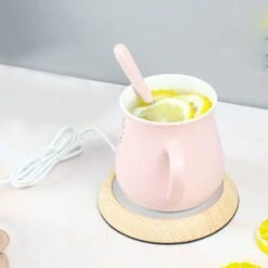 Coffee Mug Warmer For Desk Auto Shut Off USB, Electric Beverage Warmer For Coffee,Cocoa,Tea,Milk Shallow Wood Grain -Small Appliances Store 77432048 4