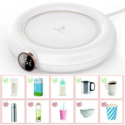 Coffee Mug Warmer For Desk Auto Shut Off USB, Electric Beverage Warmer For Coffee,Cocoa,Tea,Milk White -Small Appliances Store 77432113 3