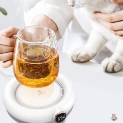 Coffee Mug Warmer For Desk Auto Shut Off USB, Electric Beverage Warmer For Coffee,Cocoa,Tea,Milk White -Small Appliances Store 77432113 4