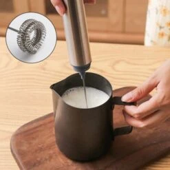 Milk Frother Rechargeable Operated Frother For Coffee, Frother Whisk, Mini Blender Handheld And Electric Mixer Yellow -Small Appliances Store 78326951 3