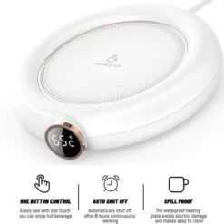 Coffee Mug Warmer&Cup Warmer For Office Desk Use, Electric Beverage Warmer, Coffee Warmer Plate For Cocoa White -Small Appliances Store 78327030 3