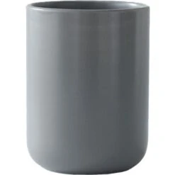 Kitchen Utensil Holder,Cooking Utensil Holder For Kitchen Counter, Cream White Ceramic Utensil Crock Grey Medium