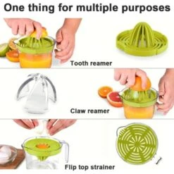 Lemon Manual Hand Squeezer With Built-in 16OZ Measuring Cup Grater，Multi-function Manual Juicer -Small Appliances Store 78327225 4