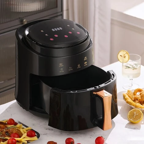 Livingandhome Black Hot Air Fryer Oven With Digital Controls For Kitchen 2 Livingandhome Black Hot Air Fryer Oven With Digital Controls For Kitchen - Image 2