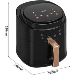 Livingandhome Black Hot Air Fryer Oven With Digital Controls For Kitchen 9 Livingandhome Black Hot Air Fryer Oven With Digital Controls For Kitchen -Small Appliances Store 78428691 5