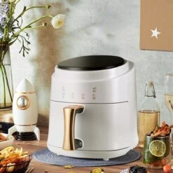 Livingandhome White Hot Air Fryer Oven With Digital Controls For Kitchen