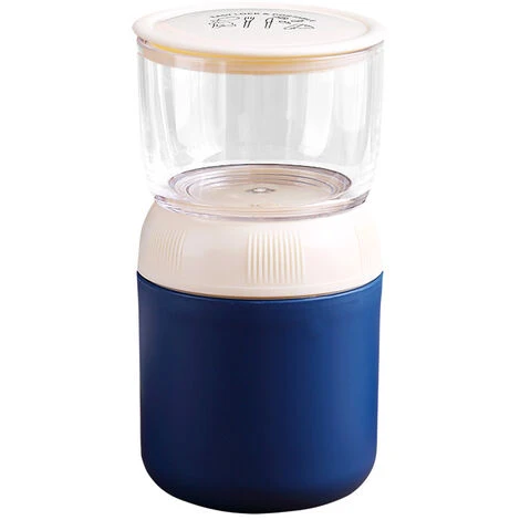 Cereal Bowl With Separate Container 400ml Cereal Bowl Yoghurt Coffee Mug Leak Proof Plastic Cup For Breakfast Picnic Travel (Blue) 1 Cereal Bowl With Separate Container 400ml Cereal Bowl Yoghurt Coffee Mug Leak Proof Plastic Cup For Breakfast Picnic Travel (Blue)