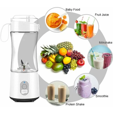 BPA Free Portable Mini Blender, Personal Blender For Smoothie And Shakes, Electric Fruit Blender With 6 Blades, 3D And USB Rechargeable 2 BPA Free Portable Mini Blender, Personal Blender For Smoothie And Shakes, Electric Fruit Blender With 6 Blades, 3D And USB Rechargeable - Image 2