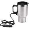 Electric Mug - 12V 450ml Stainless Steel + PP Premium Vacuum Insulated Travel Heated Mug
