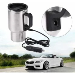 Electric Mug - 12V 450ml Stainless Steel + PP Premium Vacuum Insulated Travel Heated Mug 6 Electric Mug - 12V 450ml Stainless Steel + PP Premium Vacuum Insulated Travel Heated Mug -Small Appliances Store 78699876 3
