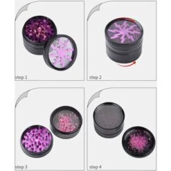 Spice Grinder 2.5 Inch Spice Grinder, Zinc Alloy Spice Grinder With 4pcs Pollen Mill Mill Screen For Dried Aromatic Spices -Small Appliances Store 78704793 3