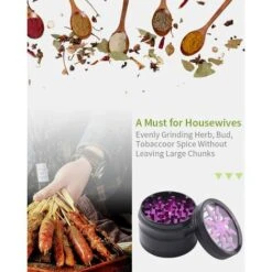 Spice Grinder 2.5 Inch Spice Grinder, Zinc Alloy Spice Grinder With 4pcs Pollen Mill Mill Screen For Dried Aromatic Spices -Small Appliances Store 78704793 4