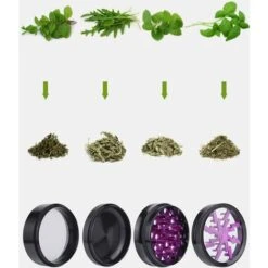 Spice Grinder 2.5 Inch Spice Grinder, Zinc Alloy Spice Grinder With 4pcs Pollen Mill Mill Screen For Dried Aromatic Spices -Small Appliances Store 78704793 5