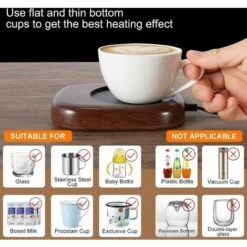 Cup Warmer For Coffee, Cocoa, Tea, Milk, Drinks, Cup Warmer With 3 Adjustable Temperature Settings (up To 149℉/65℃) -Small Appliances Store 78705608 3