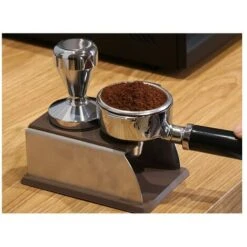 Coffee Tamper Mat Holder Stainless Steel And Silicone Tamper Powder Maker Holder For Espresso Portafilter, Barista Accessories For Beginners And (Black) -Small Appliances Store 78705773 3