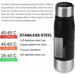12 Oz Stainless Steel Thermos Smart Water Mug With LED Temperature Display -Small Appliances Store 78707719 4