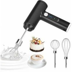 Cordless Electric Whisk Electric Whisk 3 Beaters 3 Adjustable Speeds